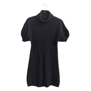 BANANA REPUBLIC Charcoal Gray Turtleneck Short Sleeve Pullover Cashmere Dress